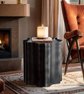 Eloise Iron End / Side Table, Black, Iron, End Table