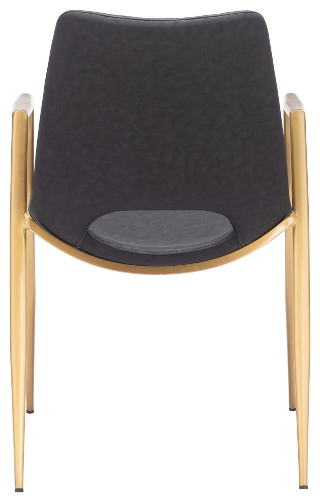 Desi Dining Chair, Set of 2 Black/Gold
