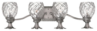 Hinkley Plantation Large Four Light Vanity, Polished Antique Nickel
