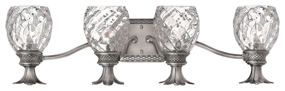 Hinkley Plantation Large Four Light Vanity, Polished Antique Nickel