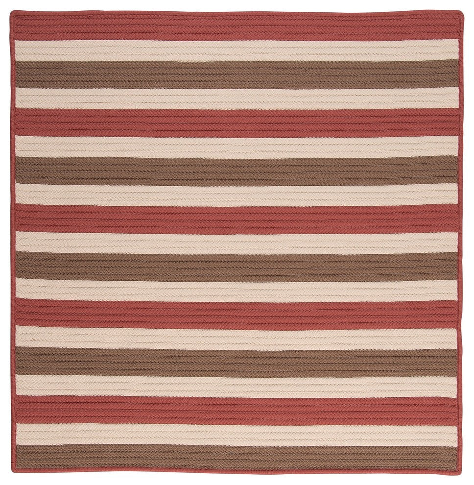Stripe It TR99 Terracotta Indoor/Outdoor Area Rug, Rectangular 5'x8'