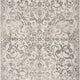 5'X8' Ivory Machine Woven Distressed Traditional Floral Vines Indoor Area Rugg