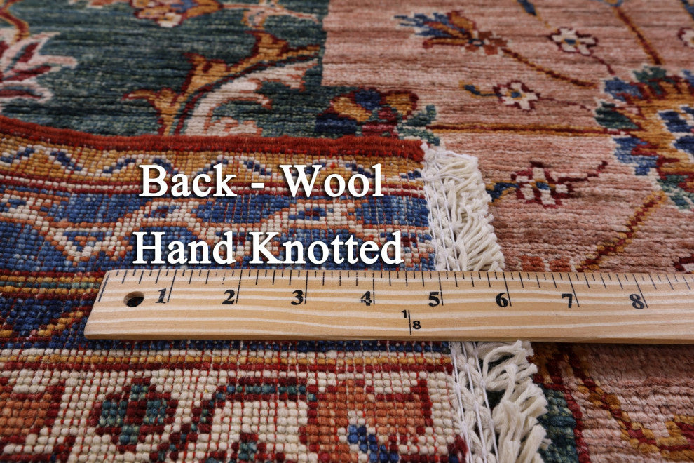 Super Kazak Hand-Knotted Wool Rug 5' 8" X 8' 3" Q10081