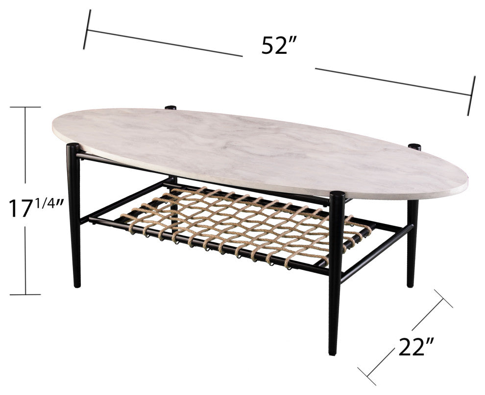 Bideford Faux Marble Cocktail Table