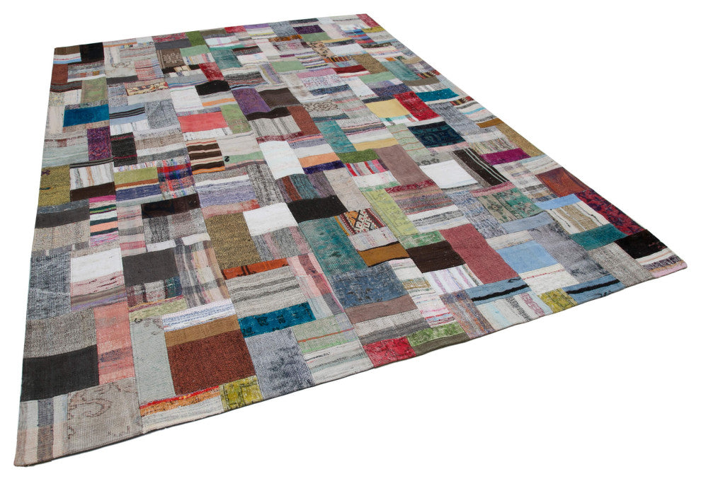 Rug N Carpet - Handmade Turkish 8' 5'' x 11' 6'' Vintage Patchwork Kilim Rug