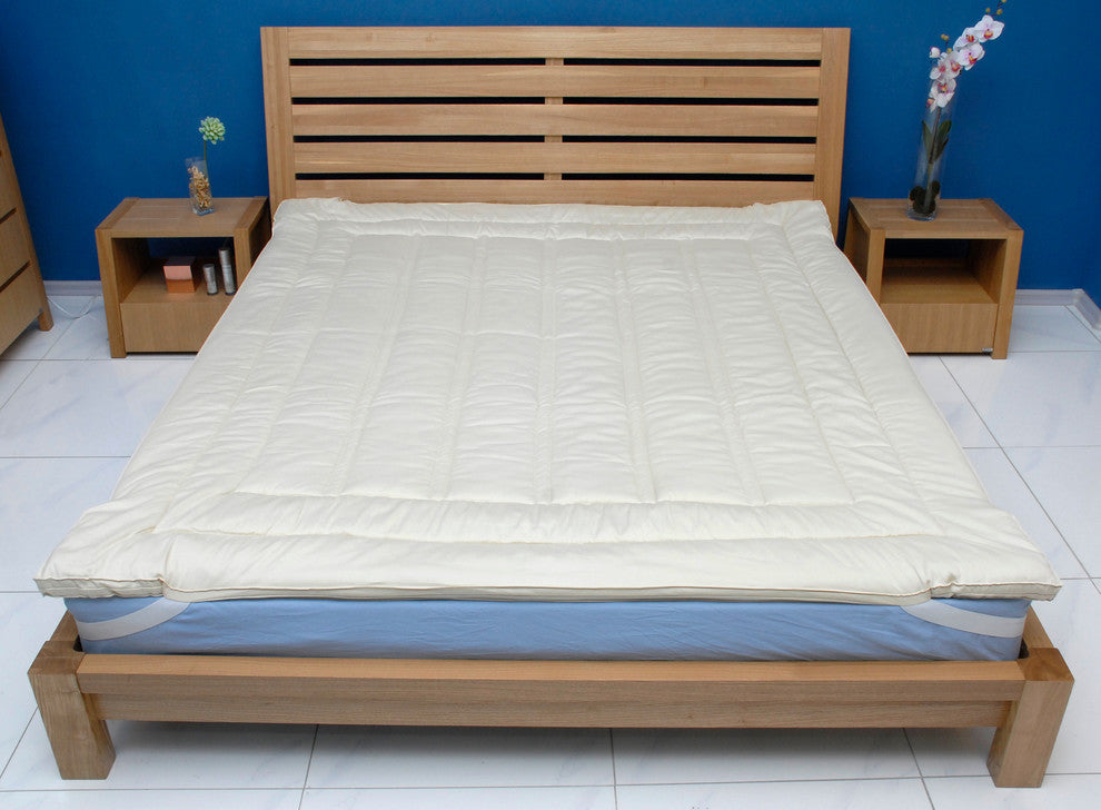 myMerino Topper, 1.5" Organic Merino Wool Mattress Topper, Twin 54x76", Ivory