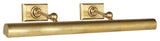 Cabinet Maker's Picture Light, 2-Light, Hand-Rubbed Antique Brass, 24"W