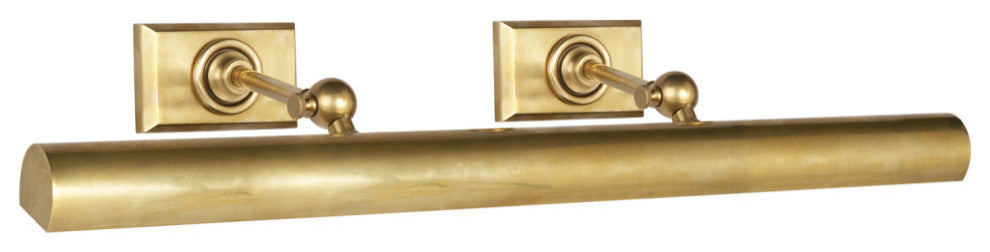 Cabinet Maker's Picture Light, 2-Light, Hand-Rubbed Antique Brass, 24"W