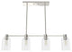 Hunter Lochemeade Brushed Nickel 4 Light Chandelier Ceiling Light Fixture