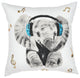 Nourison JB015 Throw Pillow, White, 18" x 18"