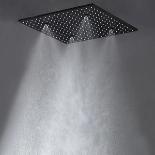 Fontana Rieti 20" Mist Rainfall Matte Black Shower System With Handheld Shower