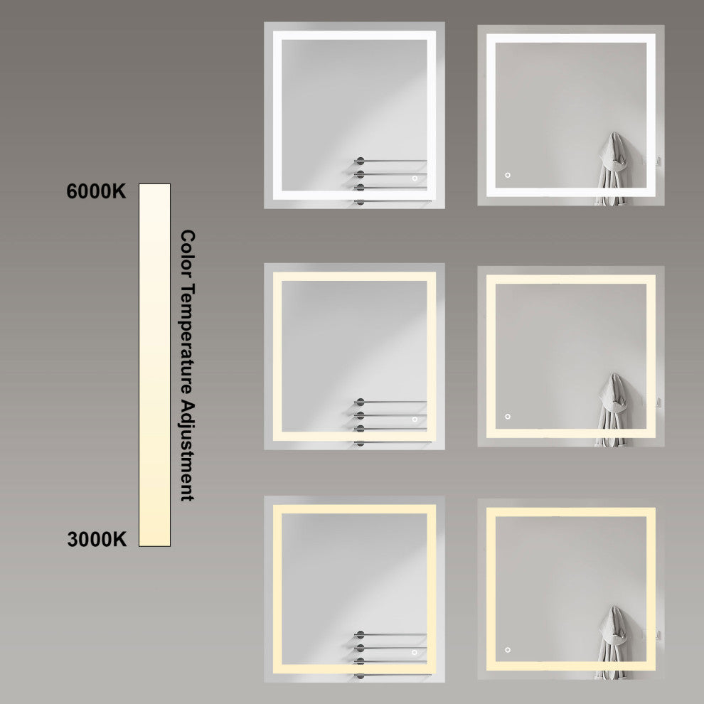 Ketti LED Mirror, 30x31 or 31x30