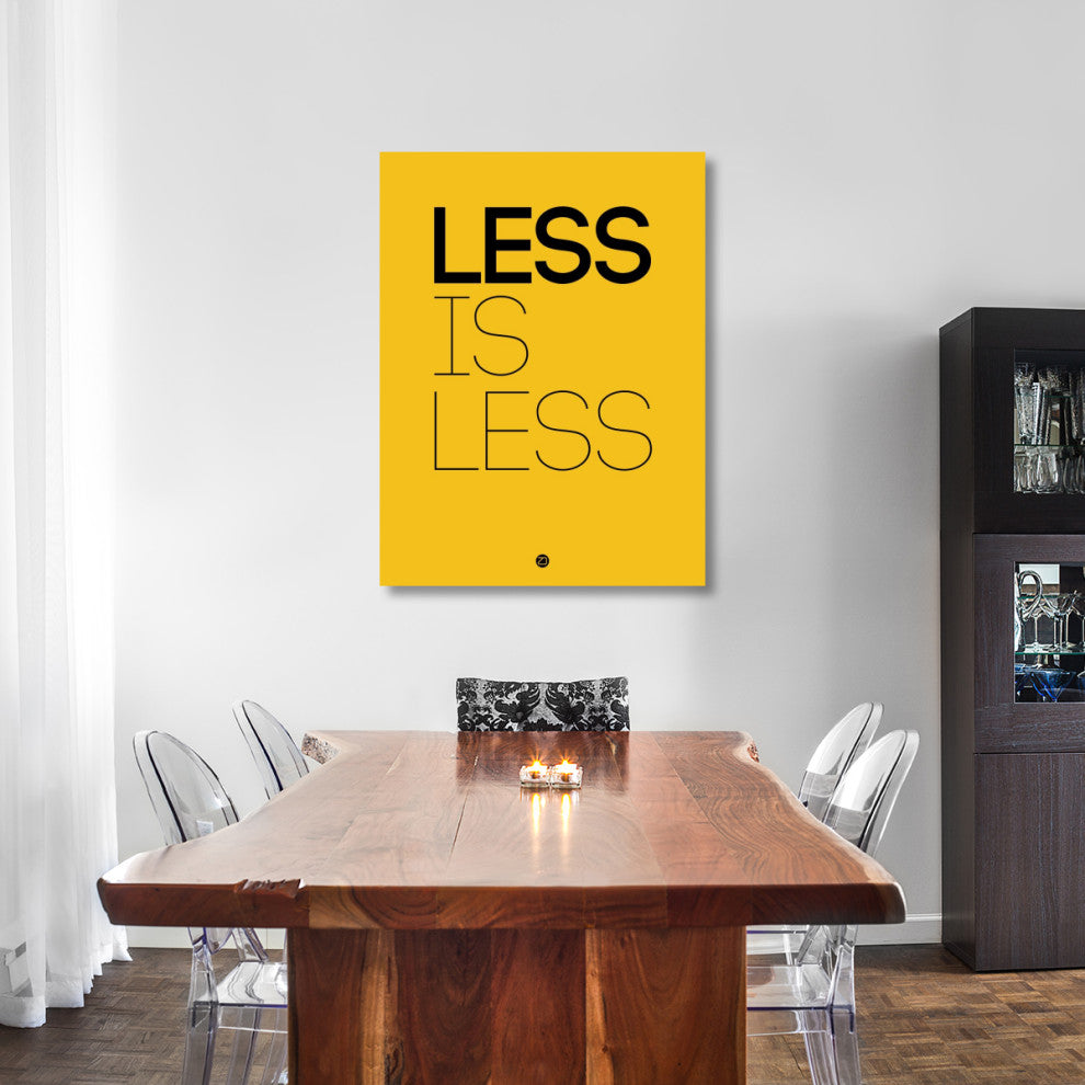 "Less Is Less Poster Yellow" Fine Art Print