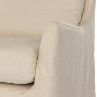 Monette Slipcover Swivel Chair-Natural