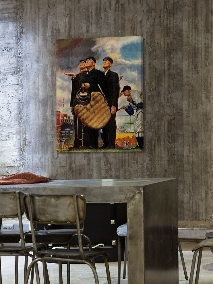 "Bottom of the Sixth" Painting Print on Canvas by Norman Rockwell