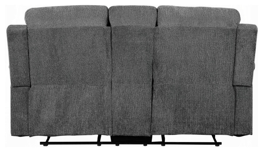 ACME Kalen Loveseat with Console (Motion) in Gray Chenille