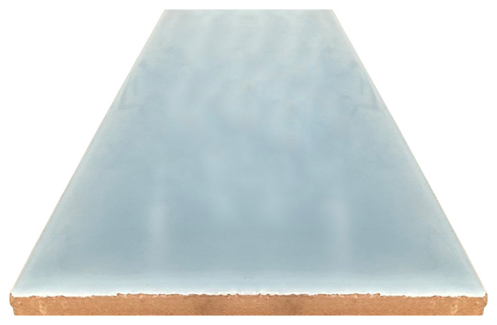 Cathleen Ceramic 4"x8" Glossy Subway Wall Tile, Glossy Blue