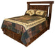 Barnwood Style Timber Peg Panel Platform Bed, Early American, Twin