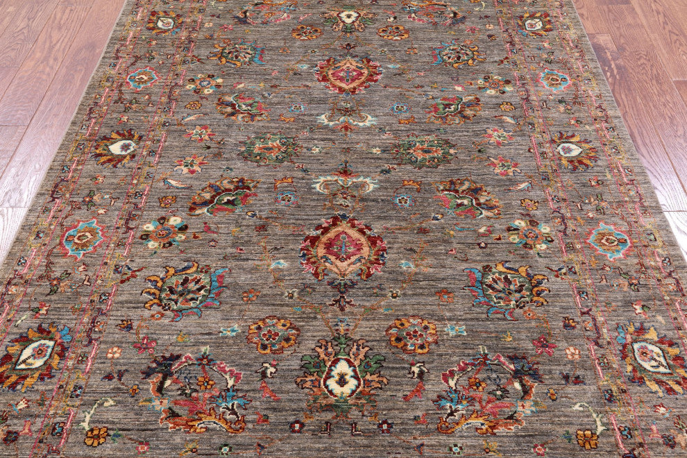 5' 7" X 8' 1" Hand Knotted Persian Tabriz Wool Rug Q9964