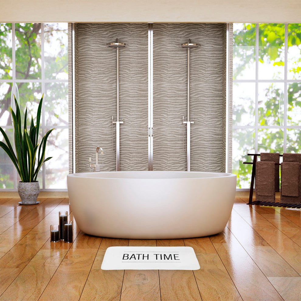 Bathroom Accessories Bath Time Collection, White, Bathmat