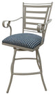 Outdoor/Indoor 26" 30" or 35" Bar Stool Jenna, Coco Indigo Blue, Beige, 30"