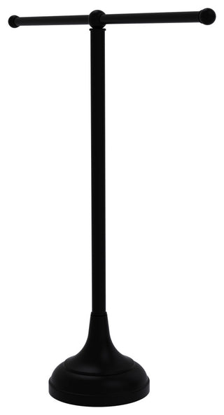 Vanity Top 2 Arm Guest Towel Holder, Matte Black