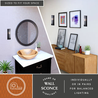 Bari 14"H Wall Light Matte Black