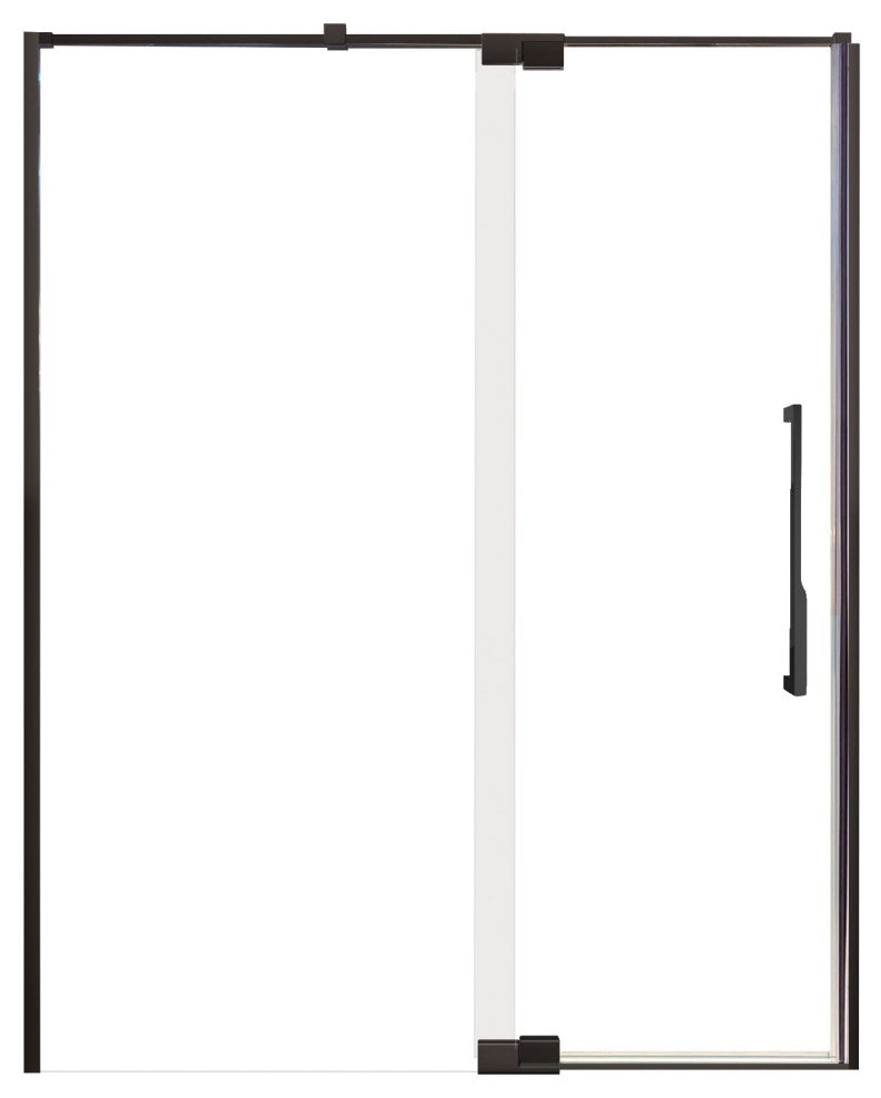 Transolid Irene 60"W x76"H Pivot Shower Door in Matte Black with Clear Glass