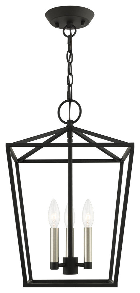 Devone 3 Light Black Lantern