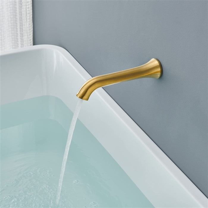 Bathselect Commercial Wall Mount Automatic Motion Sensor Faucet Brushed Gold