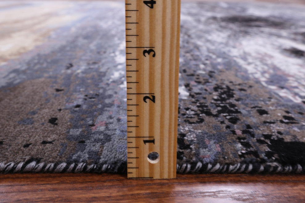 Moon And Sea Wool and Silk Hand Knotted Rug 8' 2" X 10' 1" Q9102