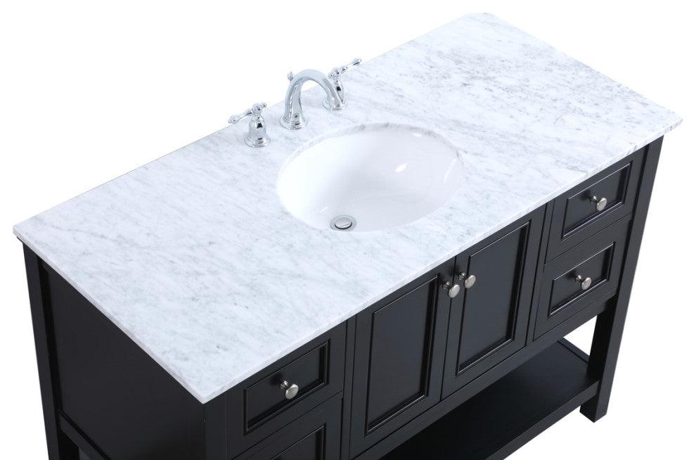 Matilda 48" Single Bathroom Vanity Set, Black