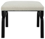 Uttermost 23749 Diverge 23"W Bench - Black / White