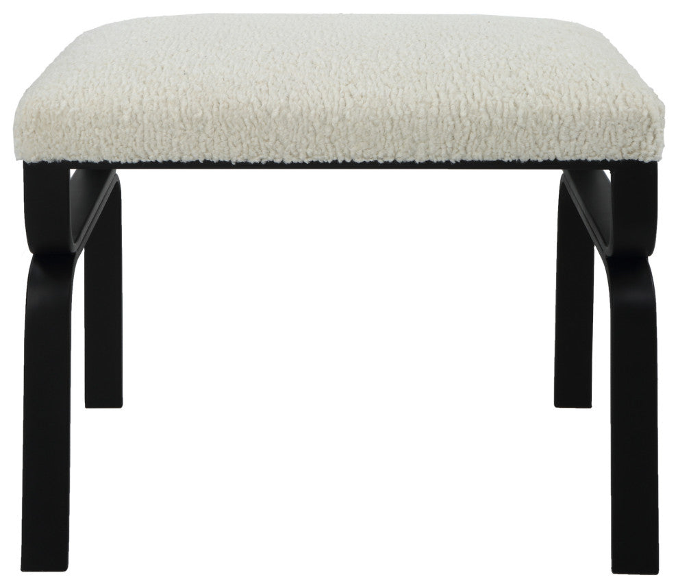 Uttermost 23749 Diverge 23"W Bench - Black / White