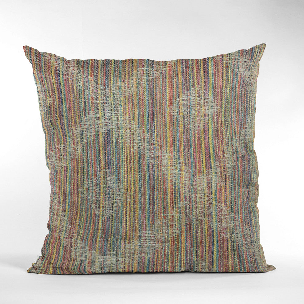 Plutus Multi-Color Diamond Abstract Luxury Throw Pillow, 26"x26"