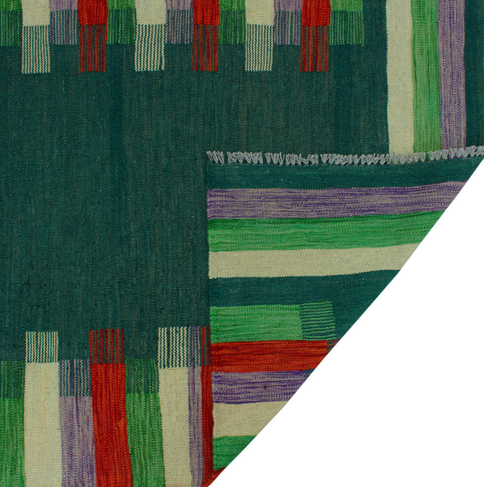 Winchester Kilim Anouar Green Rug, 6'11x9'9