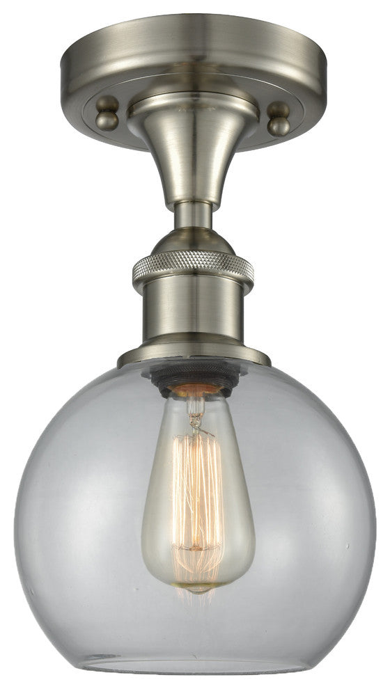 INNOVATIONS LIGHTING 516-1C-SN-G122-LED Athens 1 Light Semi-Flush Mount