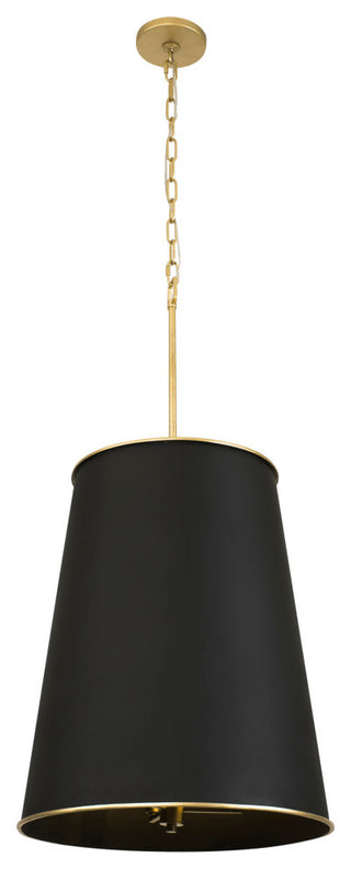 Coco 9-Lt  Foyer - Matte Black/French Gold