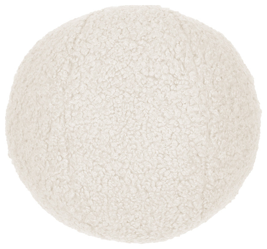 Poodle Ball Pillow - Ivory