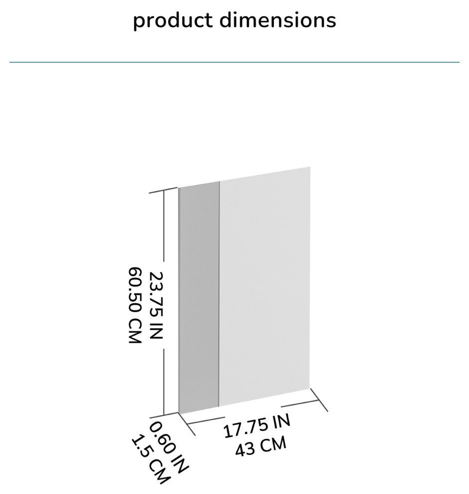 Eric Accent Rectangle Mirror, Smoke, 24"x18"