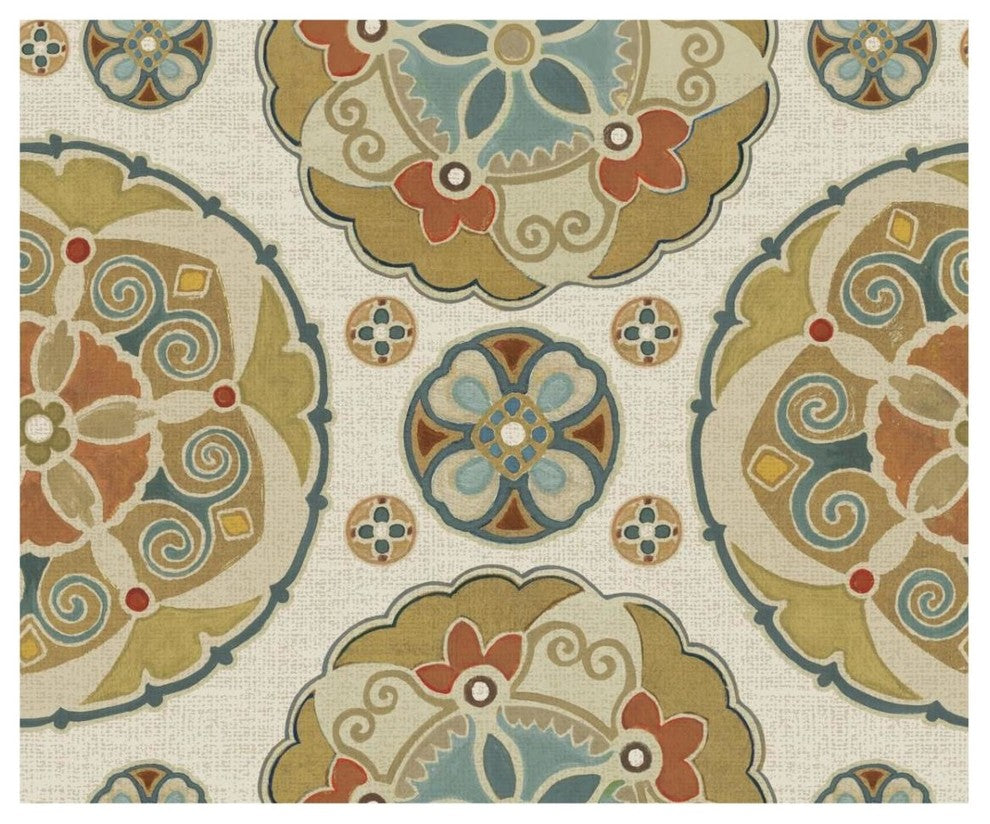 "Spice Suzani Patterns I" Digital Paper Print by Daphne Brissonnet, 32"x27"