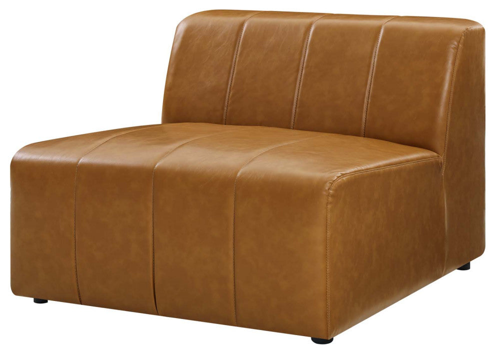 Sectional Sofa Set, Faux Vegan Leather, Tan, Modern, Living Lounge Hospitality