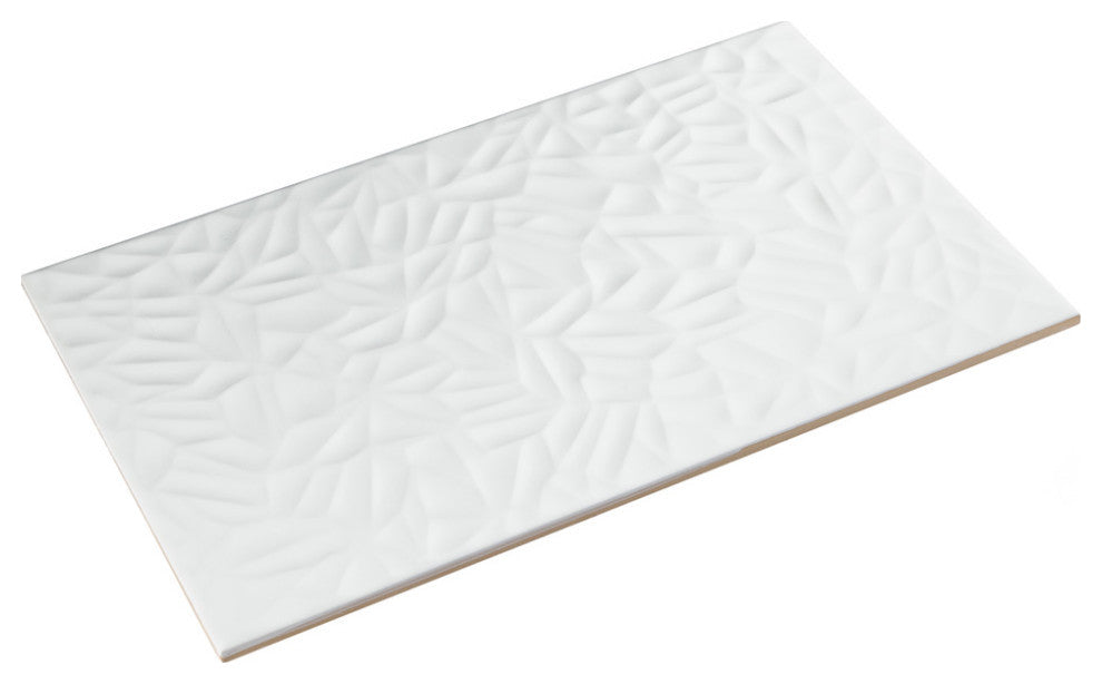 More Petal Matte White Ceramic Wall Tile