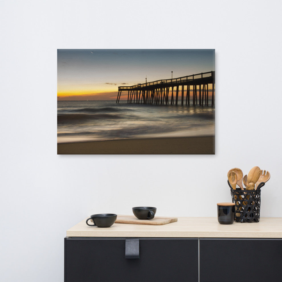 Motion of the Ocean Coastal Landscape Photo Canvas Wall Art Print, 24" X 36"