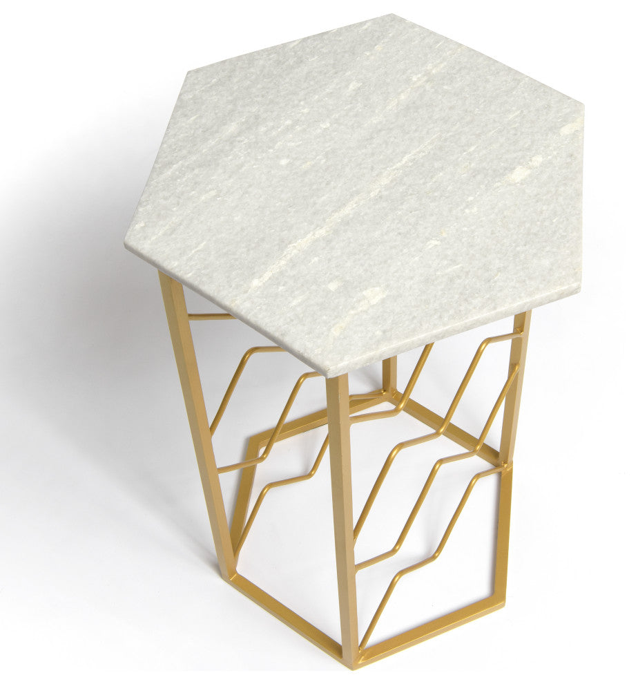 Piers Marble Table, Wine Storage