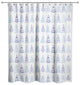 Christmas Tree Doodle 71x74 Shower Curtain