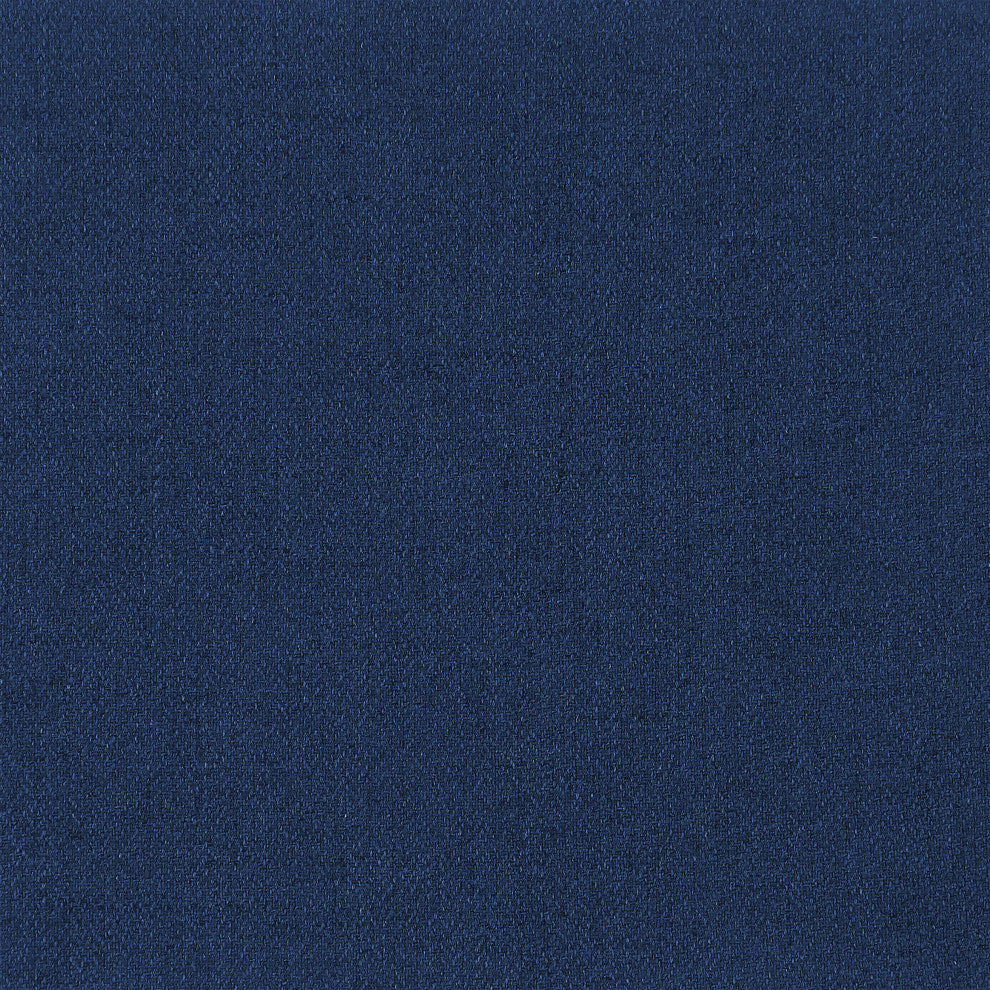 Miramar Linen Textured Fabric Upholstered Ottoman, Navy