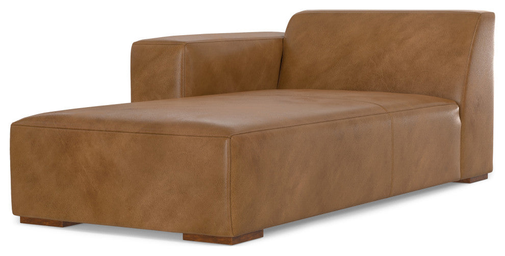 Rex Left Chaise Sofa Module in Genuine Leather