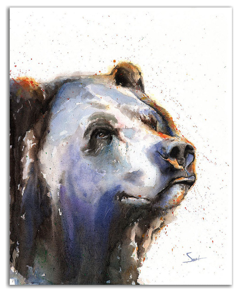 "Bear Portrait" by Eric Sweet, Print on Canvas, 14"x18"