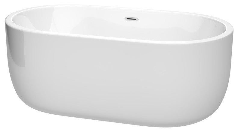 60" Freestanding Bathtub, White